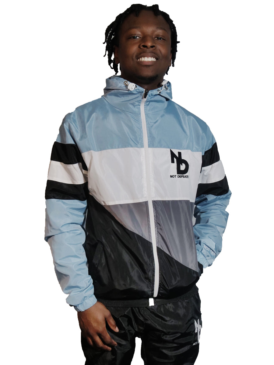 Blue and shop black windbreaker