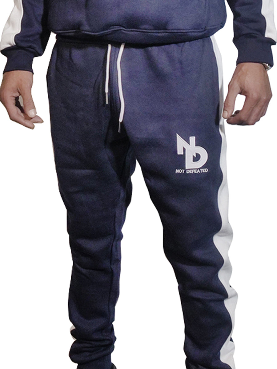 Navy Blue and White Joggers