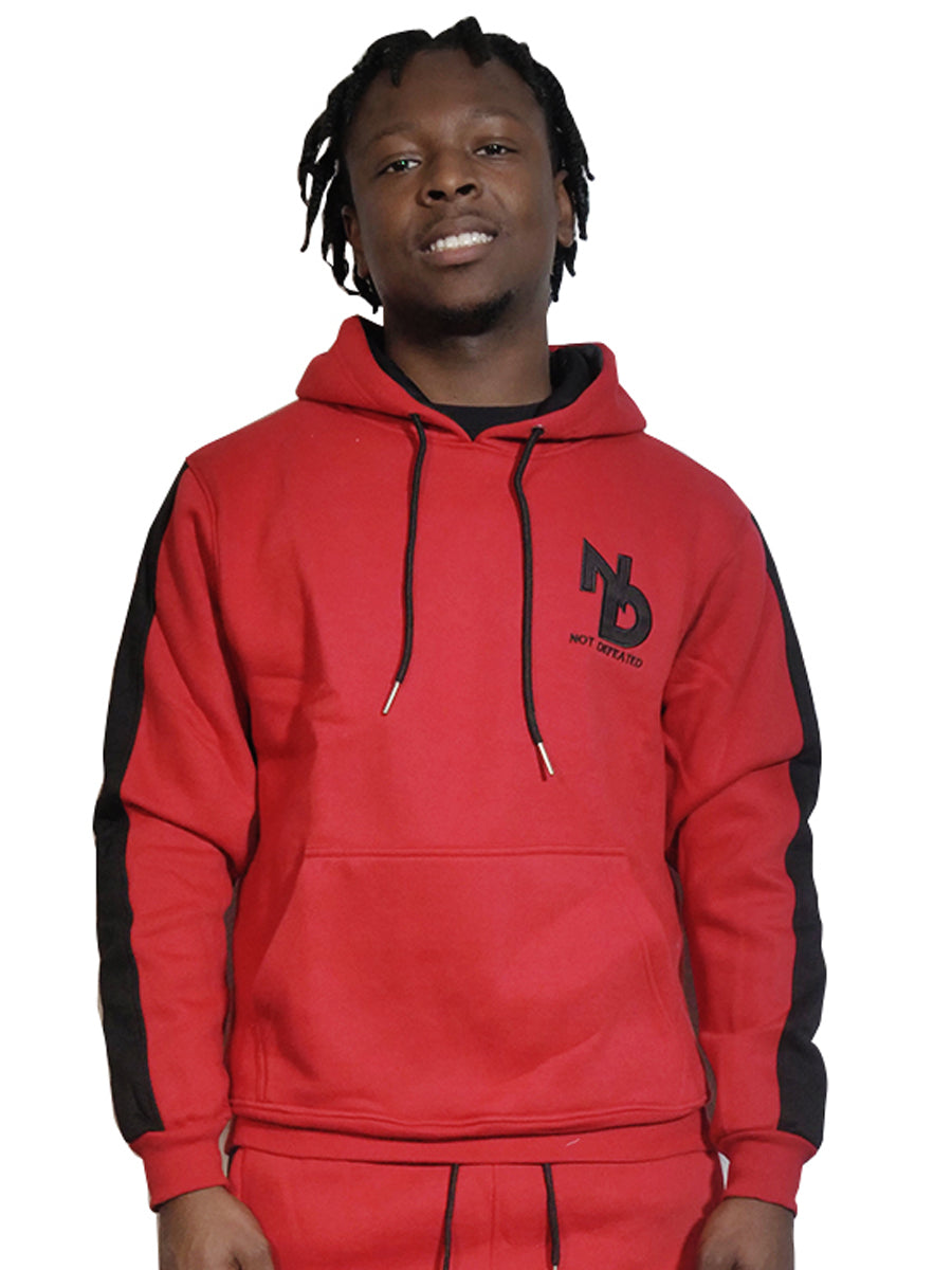 Red and Black Hoodie – Not Defeated