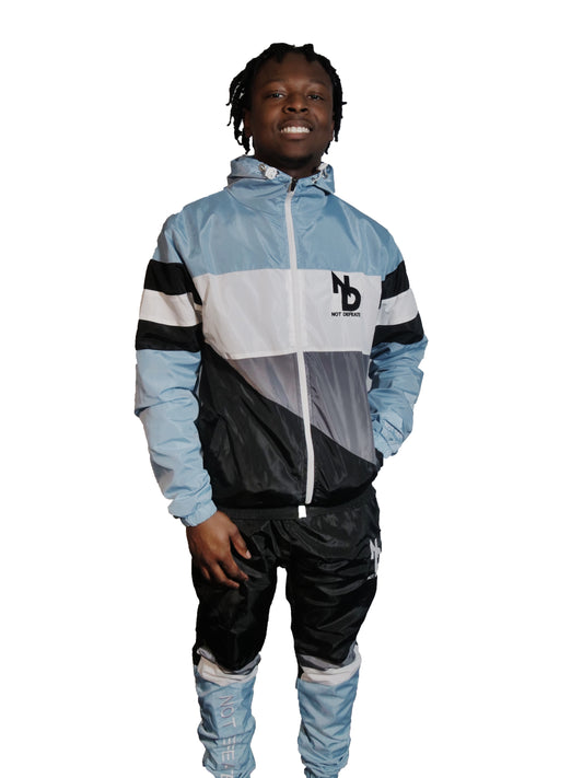 Blue and Black Mens ND Windbreaker suit