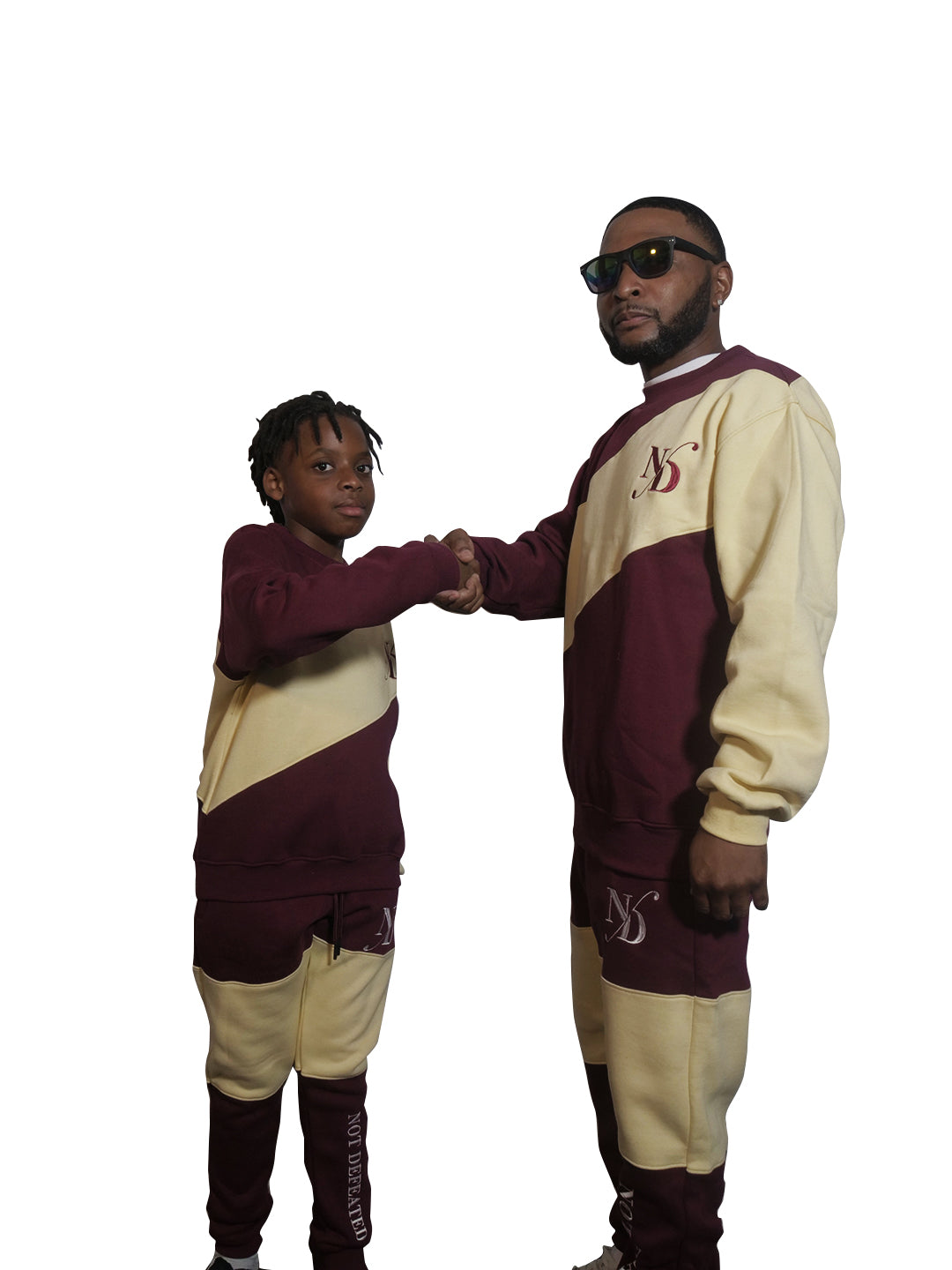 Burgandy and Off-White ND Jogger Suit