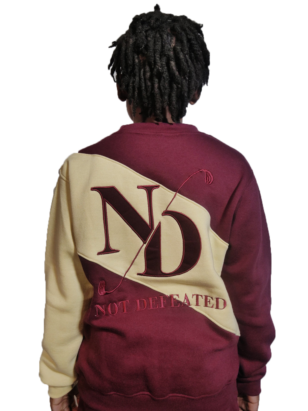 Burgandy and Off-White ND Jogger Suit