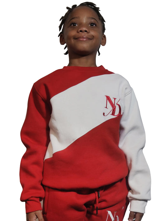 Red and White Kids Sweater