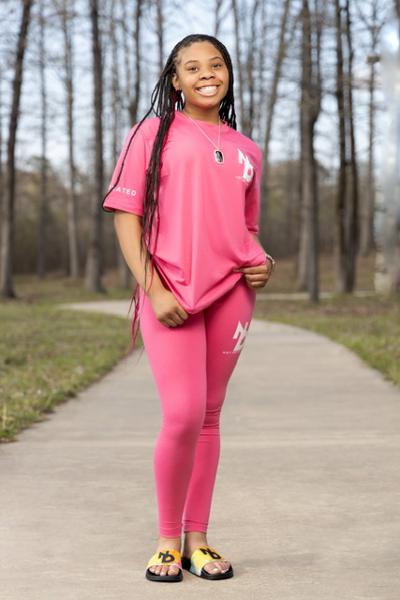 Pink & White legging set